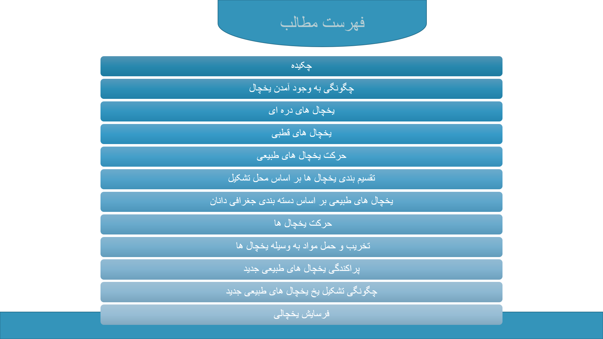 پاورپوینت در مورد یخچال های طبیعی 